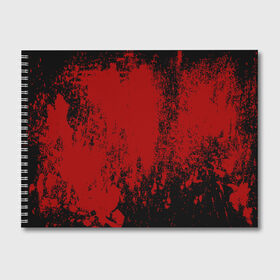 Альбом для рисования с принтом Red blood в Белгороде, 100% бумага
 | матовая бумага, плотность 200 мг. | halloween | брызги красок | брызги крови | картина кровью | красные пятна | кровавая абстракция | кровавые пятна | кровь | пятна краски