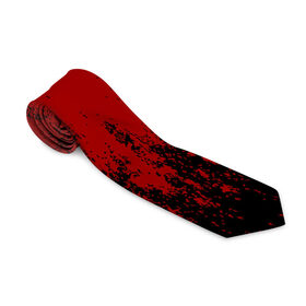 Галстук 3D с принтом Red blood в Белгороде, 100% полиэстер | Длина 148 см; Плотность 150-180 г/м2 | halloween | брызги красок | брызги крови | картина кровью | красные пятна | кровавая абстракция | кровавые пятна | кровь | пятна краски