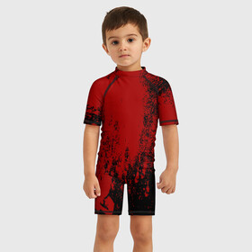 Детский купальный костюм 3D с принтом Red blood в Белгороде, Полиэстер 85%, Спандекс 15% | застежка на молнии на спине | Тематика изображения на принте: halloween | брызги красок | брызги крови | картина кровью | красные пятна | кровавая абстракция | кровавые пятна | кровь | пятна краски