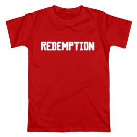 Мужская футболка хлопок с принтом Redemption RDR2 в Белгороде, 100% хлопок | прямой крой, круглый вырез горловины, длина до линии бедер, слегка спущенное плечо. | Тематика изображения на принте: 