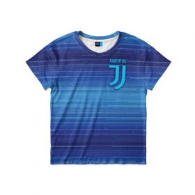 Детская футболка 3D с принтом Juventus new uniform в Белгороде, 100% гипоаллергенный полиэфир | прямой крой, круглый вырез горловины, длина до линии бедер, чуть спущенное плечо, ткань немного тянется | club | football | juventus | белый | италия | клуб | форма | черный | ювентус