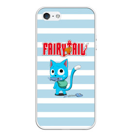 Чехол для iPhone 5/5S матовый с принтом Fairy Tail в Белгороде, Силикон | Область печати: задняя сторона чехла, без боковых панелей | anime | cat | fairy tail | happy | аниме | животные | кот | сёнэн | хвост феи | хэппи