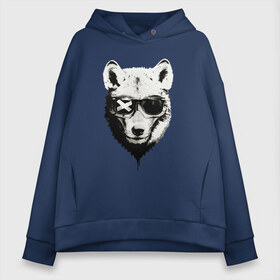 Женское худи Oversize хлопок с принтом wolf with glasses в Белгороде, френч-терри — 70% хлопок, 30% полиэстер. Мягкий теплый начес внутри —100% хлопок | боковые карманы, эластичные манжеты и нижняя кромка, капюшон на магнитной кнопке | Тематика изображения на принте: wolf | волк | волк в очках | голова | животное | животное в очках | зверь. | мода | модное | очки | пес | собака | хипстер