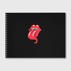 Альбом для рисования с принтом Monsters Kiss в Белгороде, 100% бумага
 | матовая бумага, плотность 200 мг. | Тематика изображения на принте: halloween | jagger | lips | mick | monster | rock | rolling | stones | tongue | tooth | вольные | губы | джаггер | зубы | камни | катящиеся | мик | монстер | рок | странники | хеллоуин | хэллоуин | язык