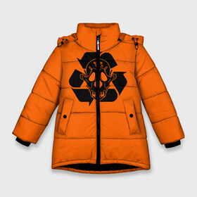 Зимняя куртка для девочек 3D с принтом Skull of PHARAOH в Белгороде, ткань верха — 100% полиэстер; подклад — 100% полиэстер, утеплитель — 100% полиэстер. | длина ниже бедра, удлиненная спинка, воротник стойка и отстегивающийся капюшон. Есть боковые карманы с листочкой на кнопках, утяжки по низу изделия и внутренний карман на молнии. 

Предусмотрены светоотражающий принт на спинке, радужный светоотражающий элемент на пуллере молнии и на резинке для утяжки. | pharaoh | глеб голубин | фара | фараон | фараох