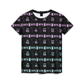 Женская футболка 3D с принтом BTS в Белгороде, 100% полиэфир ( синтетическое хлопкоподобное полотно) | прямой крой, круглый вырез горловины, длина до линии бедер | bangtan boys | beyond the scene | bts | k pop | music | арэм | ви | джей хоуп | джин | музыка | сюга | чимин | чонгук