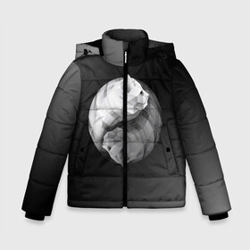 Зимняя куртка для мальчиков 3D с принтом Янь Янь Котики в Белгороде, ткань верха — 100% полиэстер; подклад — 100% полиэстер, утеплитель — 100% полиэстер | длина ниже бедра, удлиненная спинка, воротник стойка и отстегивающийся капюшон. Есть боковые карманы с листочкой на кнопках, утяжки по низу изделия и внутренний карман на молнии. 

Предусмотрены светоотражающий принт на спинке, радужный светоотражающий элемент на пуллере молнии и на резинке для утяжки | Тематика изображения на принте: cat | cats | jang | jing | kitten | kitty | pussy | инь | кот | котенок | котик | котики | коты | котята | кошка | кошки | янь