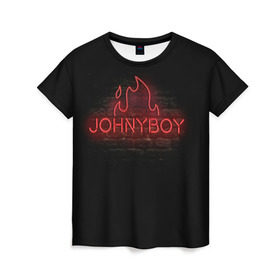 Женская футболка 3D с принтом Johnyboy в Белгороде, 100% полиэфир ( синтетическое хлопкоподобное полотно) | прямой крой, круглый вырез горловины, длина до линии бедер | johnyboy | денис василенко | джонибой