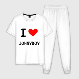 Мужская пижама хлопок с принтом Johnyboy 8 в Белгороде, 100% хлопок | брюки и футболка прямого кроя, без карманов, на брюках мягкая резинка на поясе и по низу штанин
 | johnyboy | денис василенко | джонибой