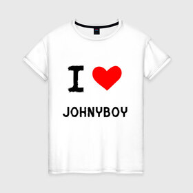 Женская футболка хлопок с принтом Johnyboy 8 в Белгороде, 100% хлопок | прямой крой, круглый вырез горловины, длина до линии бедер, слегка спущенное плечо | johnyboy | денис василенко | джонибой