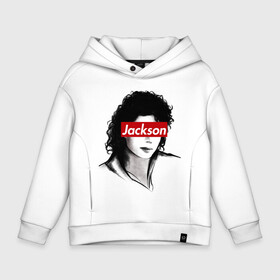 Детское худи Oversize хлопок с принтом Michael Jackson в Белгороде, френч-терри — 70% хлопок, 30% полиэстер. Мягкий теплый начес внутри —100% хлопок | боковые карманы, эластичные манжеты и нижняя кромка, капюшон на магнитной кнопке | jackson | michael | джексон | майкл
