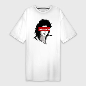 Платье-футболка хлопок с принтом Michael Jackson в Белгороде,  |  | jackson | michael | джексон | майкл