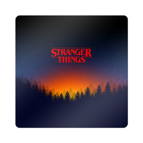 Магнит виниловый Квадрат с принтом STRANGER THINGS в Белгороде, полимерный материал с магнитным слоем | размер 9*9 см, закругленные углы | Тематика изображения на принте: 011 | eleven | friends don t lie | netflix | stranger things | демогоргон | нетфликс | одиннадцатая | очень странные дела | сериалы