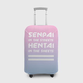 Чехол для чемодана 3D с принтом Senpai in the streets в Белгороде, 86% полиэфир, 14% спандекс | двустороннее нанесение принта, прорези для ручек и колес | Тематика изображения на принте: ahegao | kawaii | lips | o face | senpai | аниме | ахегао | семпай | сенпай