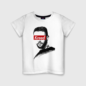 Детская футболка хлопок с принтом Kreed в Белгороде, 100% хлопок | круглый вырез горловины, полуприлегающий силуэт, длина до линии бедер | black star | блек стар | егор | крид | невеста | олимп