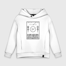 Детское худи Oversize хлопок с принтом Twenty one pilots в Белгороде, френч-терри — 70% хлопок, 30% полиэстер. Мягкий теплый начес внутри —100% хлопок | боковые карманы, эластичные манжеты и нижняя кромка, капюшон на магнитной кнопке | 21 pilots | josh dun | music | rock | twenty one pilots | tyler joseph | джош дан | музыка | рок | тайлер джозеф