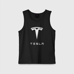 Детская майка хлопок с принтом TESLA в Белгороде,  |  | brand | car | elon mask | tesla | авто | бренд | илон | илон маск | маск | машина | тесла | электрокар