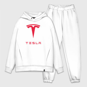 Мужской костюм хлопок OVERSIZE с принтом TESLA | ТЕСЛА в Белгороде,  |  | brand | car | elon mask | tesla | авто | бренд | илон | илон маск | маск | машина | тесла | электрокар