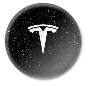 Значок с принтом TESLA SPACE в Белгороде,  металл | круглая форма, металлическая застежка в виде булавки | Тематика изображения на принте: brand | car | elon mask | space | tesla | авто | бренд | илон | илон маск | космос | маск | машина | тесла | тесла в космосе | электрокар