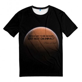 Мужская футболка 3D с принтом Elon Reeve Musk в Белгороде, 100% полиэфир | прямой крой, круглый вырез горловины, длина до линии бедер | 