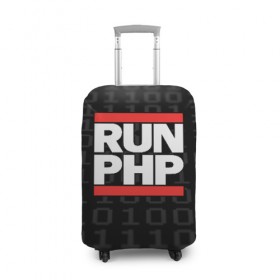 Чехол для чемодана 3D с принтом Run PHP в Белгороде, 86% полиэфир, 14% спандекс | двустороннее нанесение принта, прорези для ручек и колес | admin | administrator | calm | code | coder | coding | dmc | engineer | job | keep | php | programmer | run | администратор | айти | инженер | код | кодинг | программа | программист | профессия | сисадмин