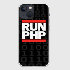 Чехол для iPhone 13 mini с принтом Run PHP в Белгороде,  |  | Тематика изображения на принте: admin | administrator | calm | code | coder | coding | dmc | engineer | job | keep | php | programmer | run | администратор | айти | инженер | код | кодинг | программа | программист | профессия | сисадмин