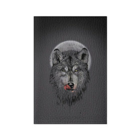 Обложка для паспорта матовая кожа с принтом Волк Облизывается в Белгороде, натуральная матовая кожа | размер 19,3 х 13,7 см; прозрачные пластиковые крепления | Тематика изображения на принте: forest | grey | moon | werewolf | werewolfs | white | wolf | wolfs | белый | волк | волки | волчата | волченок | волчица | волчицы | лес | луна | оборотень | оборотни | серый | язык