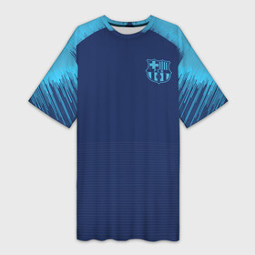 Платье-футболка 3D с принтом Barcelona Training 2019 в Белгороде,  |  | barcelona | champions | laliga | league | lionel | messi | spain | барселона | испания | лига | лионель | месси | чемпионов