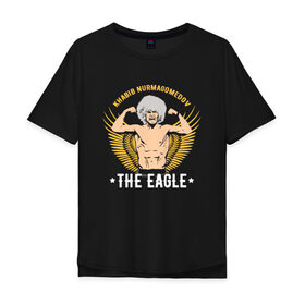 Мужская футболка хлопок Oversize с принтом Khabib the eagle в Белгороде, 100% хлопок | свободный крой, круглый ворот, “спинка” длиннее передней части | conor mcgregor | khabib nurmagomedov | ufc | ufc229 | конор макгрегор | хабиб | хабиб нурмагомедов