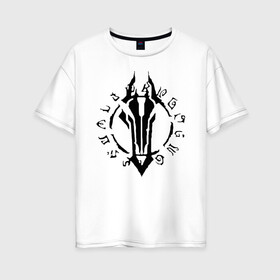 Женская футболка хлопок Oversize с принтом Darksiders LOGO в Белгороде, 100% хлопок | свободный крой, круглый ворот, спущенный рукав, длина до линии бедер
 | playstation | логотип | эмблема. знак | ярость