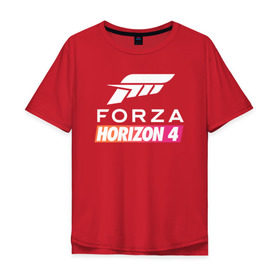 Мужская футболка хлопок Oversize с принтом Forza Horizon 4 в Белгороде, 100% хлопок | свободный крой, круглый ворот, “спинка” длиннее передней части | Тематика изображения на принте: auto | car | forza | game | horizon | mclaren | motorsport | race | авто | гонки | игра | машина