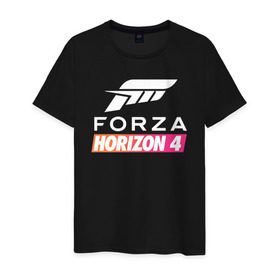 Мужская футболка хлопок с принтом Forza Horizon 4 в Белгороде, 100% хлопок | прямой крой, круглый вырез горловины, длина до линии бедер, слегка спущенное плечо. | auto | car | forza | game | horizon | mclaren | motorsport | race | авто | гонки | игра | машина