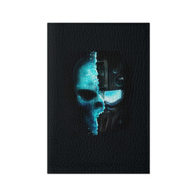 Обложка для паспорта матовая кожа с принтом Tom Clancy’s Ghost Recon в Белгороде, натуральная матовая кожа | размер 19,3 х 13,7 см; прозрачные пластиковые крепления | wildlands | маска | призраки | череп | шлем | шутер