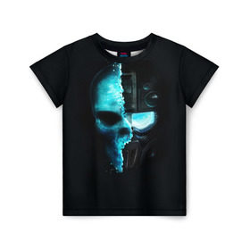 Детская футболка 3D с принтом Tom Clancy’s Ghost Recon в Белгороде, 100% гипоаллергенный полиэфир | прямой крой, круглый вырез горловины, длина до линии бедер, чуть спущенное плечо, ткань немного тянется | Тематика изображения на принте: wildlands | маска | призраки | череп | шлем | шутер