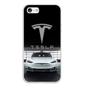 Чехол для iPhone 5/5S матовый с принтом TESLA в Белгороде, Силикон | Область печати: задняя сторона чехла, без боковых панелей | car | elon | motors | musk | tesla | авто | автомобиль | илон | кар | лого | маск | моторс | тесла | тэсла