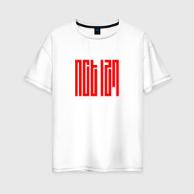 Женская футболка хлопок Oversize с принтом NCT 127 в Белгороде, 100% хлопок | свободный крой, круглый ворот, спущенный рукав, длина до линии бедер
 | k pop | music | nct 127 | neo culture technology | логотип | музыка
