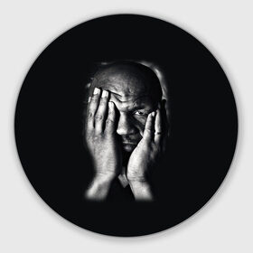 Коврик круглый с принтом Майк Тайсон в Белгороде, резина и полиэстер | круглая форма, изображение наносится на всю лицевую часть | бокс | боксер | знаменитости | спорт | стиль | тайсон | тренд