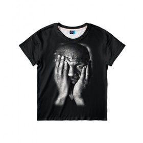 Детская футболка 3D с принтом Майк Тайсон в Белгороде, 100% гипоаллергенный полиэфир | прямой крой, круглый вырез горловины, длина до линии бедер, чуть спущенное плечо, ткань немного тянется | бокс | боксер | знаменитости | спорт | стиль | тайсон | тренд