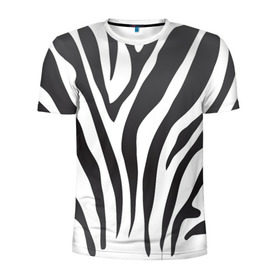 Мужская футболка 3D спортивная с принтом Зебра принт в Белгороде, 100% полиэстер с улучшенными характеристиками | приталенный силуэт, круглая горловина, широкие плечи, сужается к линии бедра | абстракция | африка | белый | зебра | парнокопытное | принт | сафари | чб | черный