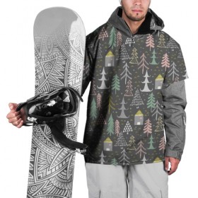 Накидка на куртку 3D с принтом Ёлочки pattern в Белгороде, 100% полиэстер |  | new year | snow | ёлка | зима | каникулы | новогодний паттерн | новый год | праздник | рождество | снег | снежинки