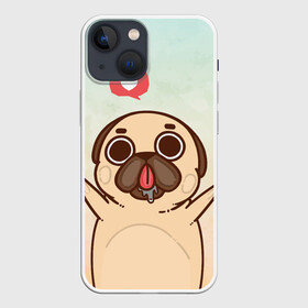 Чехол для iPhone 13 mini с принтом Puglie Pug Like в Белгороде,  |  | anime | dog | аниме | лайк | мопс | мопсик