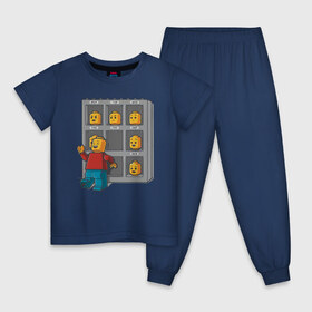 Детская пижама хлопок с принтом Пятница в Белгороде, 100% хлопок |  брюки и футболка прямого кроя, без карманов, на брюках мягкая резинка на поясе и по низу штанин
 | Тематика изображения на принте: lego | tgif | будни | выходные | конец недели | лего | маски | настроение