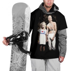 Накидка на куртку 3D с принтом Die Antwoord в Белгороде, 100% полиэстер |  | die antwoord | ninja | yo landi | йо ланди фиссер | музыка | рэп рейв