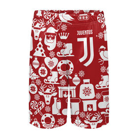 Детские спортивные шорты 3D с принтом Juventus Новогодний в Белгороде,  100% полиэстер
 | пояс оформлен широкой мягкой резинкой, ткань тянется
 | club | football | juventus | белый | италия | клуб | форма | черный | ювентус