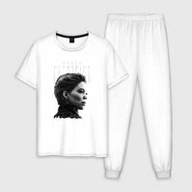 Мужская пижама хлопок с принтом Death stranding Lea Seydoux в Белгороде, 100% хлопок | брюки и футболка прямого кроя, без карманов, на брюках мягкая резинка на поясе и по низу штанин
 | 