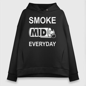 Женское худи Oversize хлопок с принтом Smoke mid everyday в Белгороде, френч-терри — 70% хлопок, 30% полиэстер. Мягкий теплый начес внутри —100% хлопок | боковые карманы, эластичные манжеты и нижняя кромка, капюшон на магнитной кнопке | anarchist | balkan | blake | counter | cs:go | fbi | gign | gsg 9 | idf | pirate | sas | seal | strike | swat | анархисты | балканы | граната | день | дым | каждый | контра | контрудар | пираты