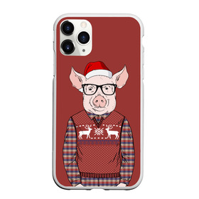 Чехол для iPhone 11 Pro матовый с принтом New Year Pig в Белгороде, Силикон |  | 2019 | merry christmas | new year | год свиньи | зима | новый год | поросенок | праздник | рождество | свинка | свинья