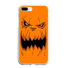 Чехол для iPhone 7Plus/8 Plus матовый с принтом Halloween в Белгороде, Силикон | Область печати: задняя сторона чехла, без боковых панелей | Тематика изображения на принте: halloween | orange | pumpkin | scary | оранжевая | страшная | тыква | ужас | хэллоуин