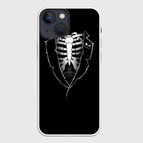 Чехол для iPhone 13 mini с принтом Скелет в Белгороде,  |  | deadman | death | halloween | ribs | skeleton | мертвец | ребра | скелет | хеллоуин | хэллоуин