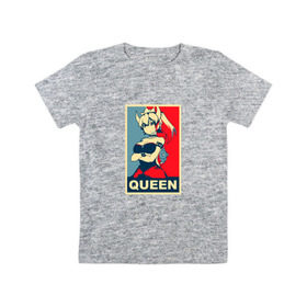 Детская футболка хлопок с принтом Bowsette. Queen в Белгороде, 100% хлопок | круглый вырез горловины, полуприлегающий силуэт, длина до линии бедер | 